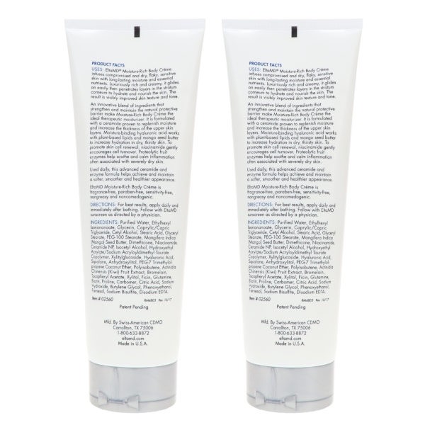 Elta MD Moisture Rich Body Creme 8 oz 2 Pack