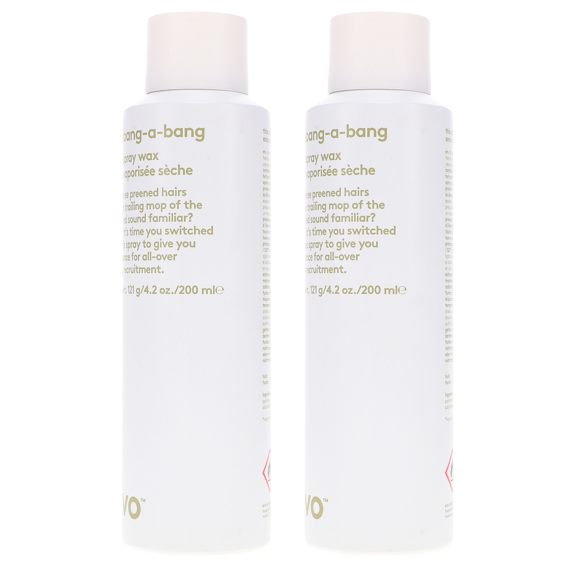 EVO Shebangabang Dry Spray Wax 4.2 oz 2 Pack