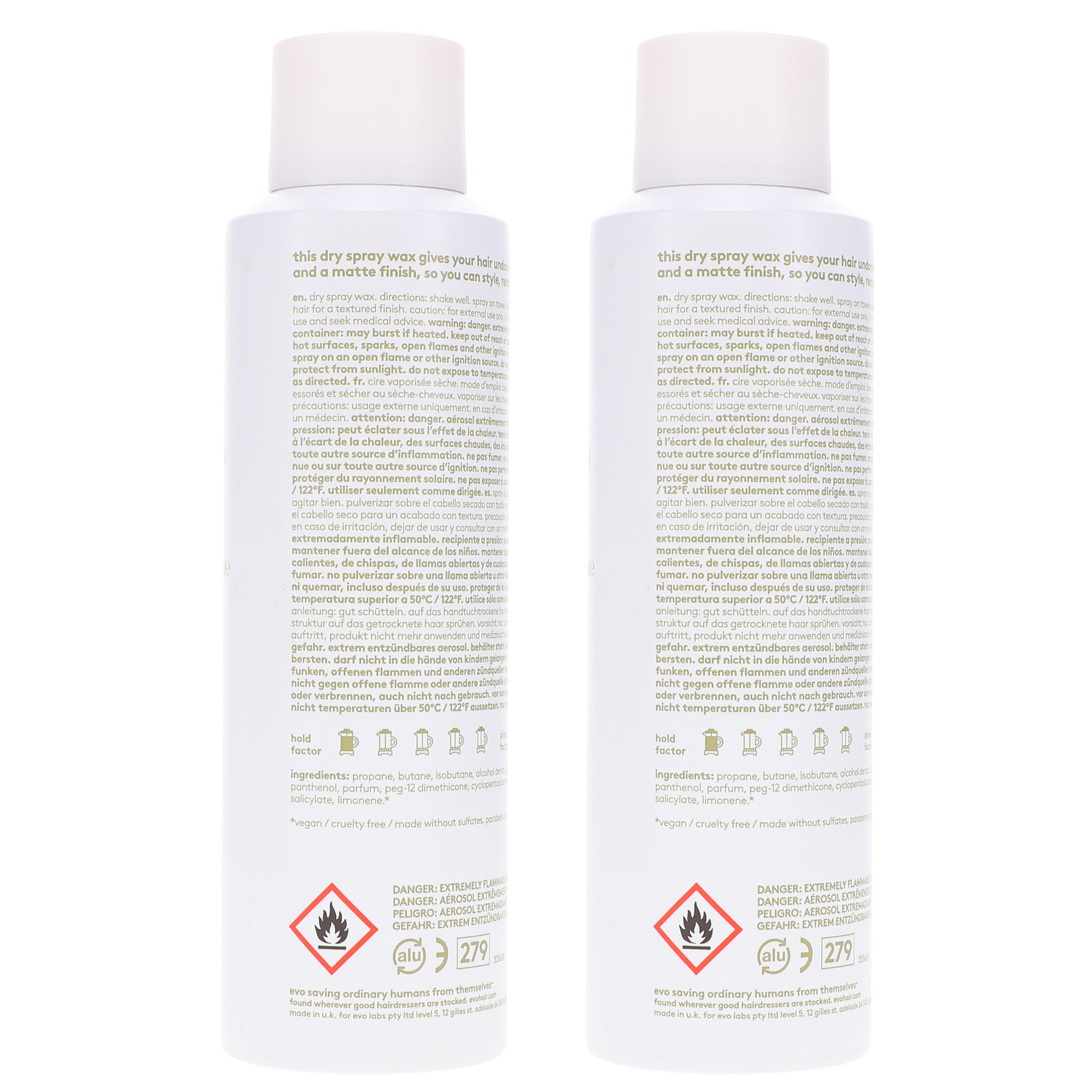 EVO Shebangabang Dry Spray Wax 4.2 oz 2 Pack
