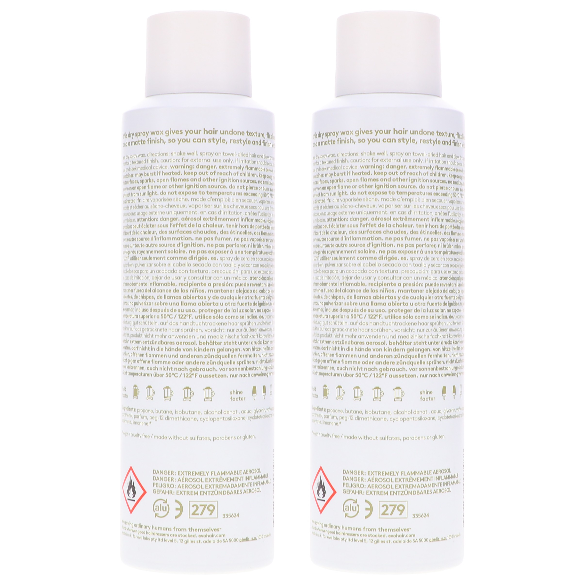 EVO Shebangabang Dry Spray Wax 4.2 oz 2 Pack