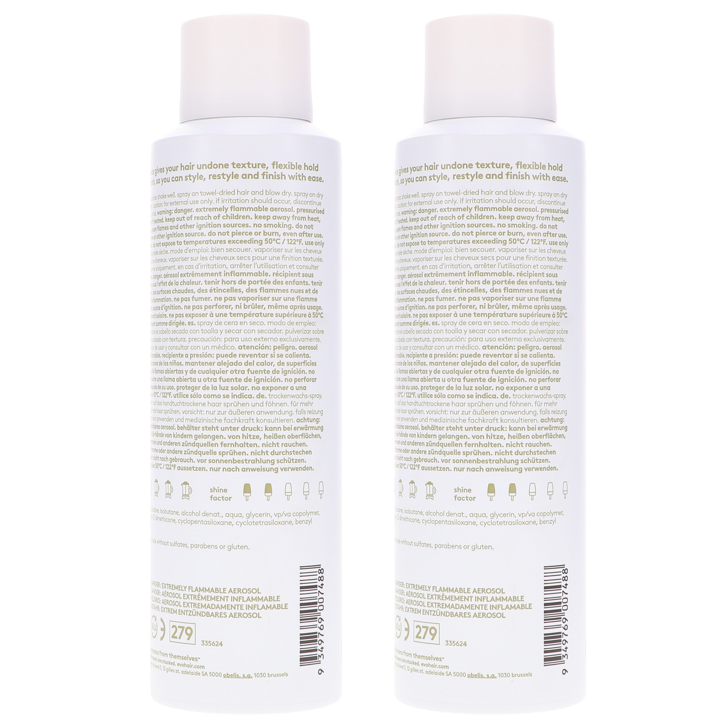 EVO Shebangabang Dry Spray Wax 4.2 oz 2 Pack
