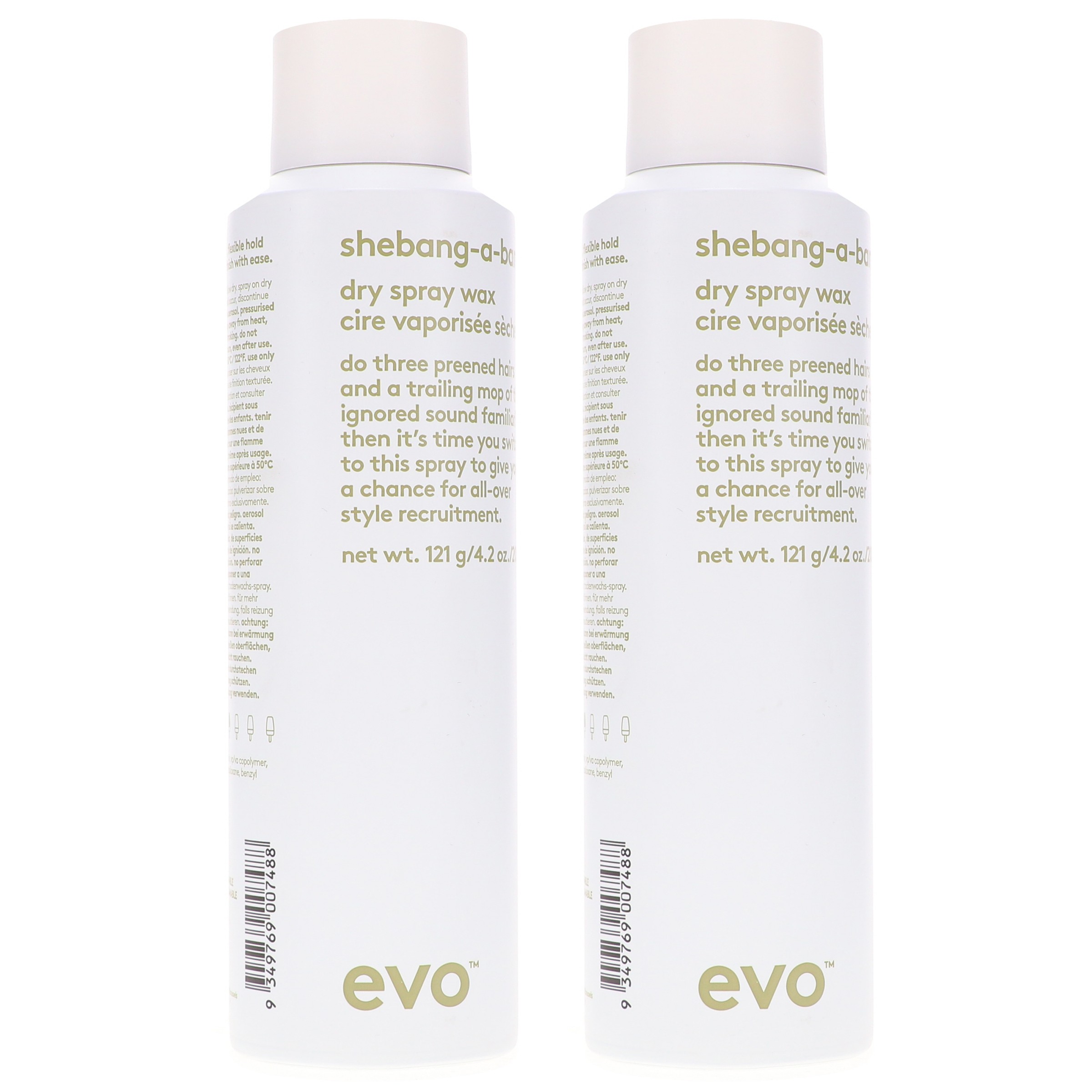 EVO Shebangabang Dry Spray Wax 4.2 oz 2 Pack