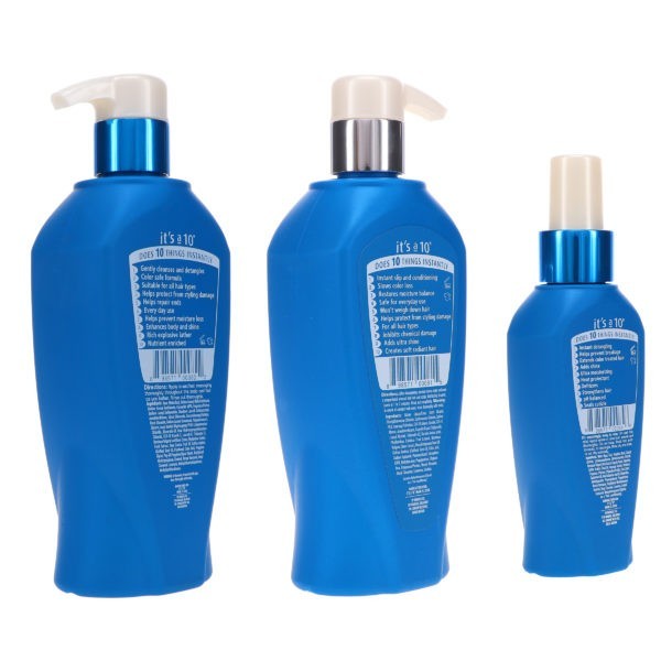 It's a 10 Potion 10 Repair Shampoo 10 oz, Potion 10 Repair Conditioner 10 oz & Potion 10 Instant Repair Leave-In 4 oz Combo Pack