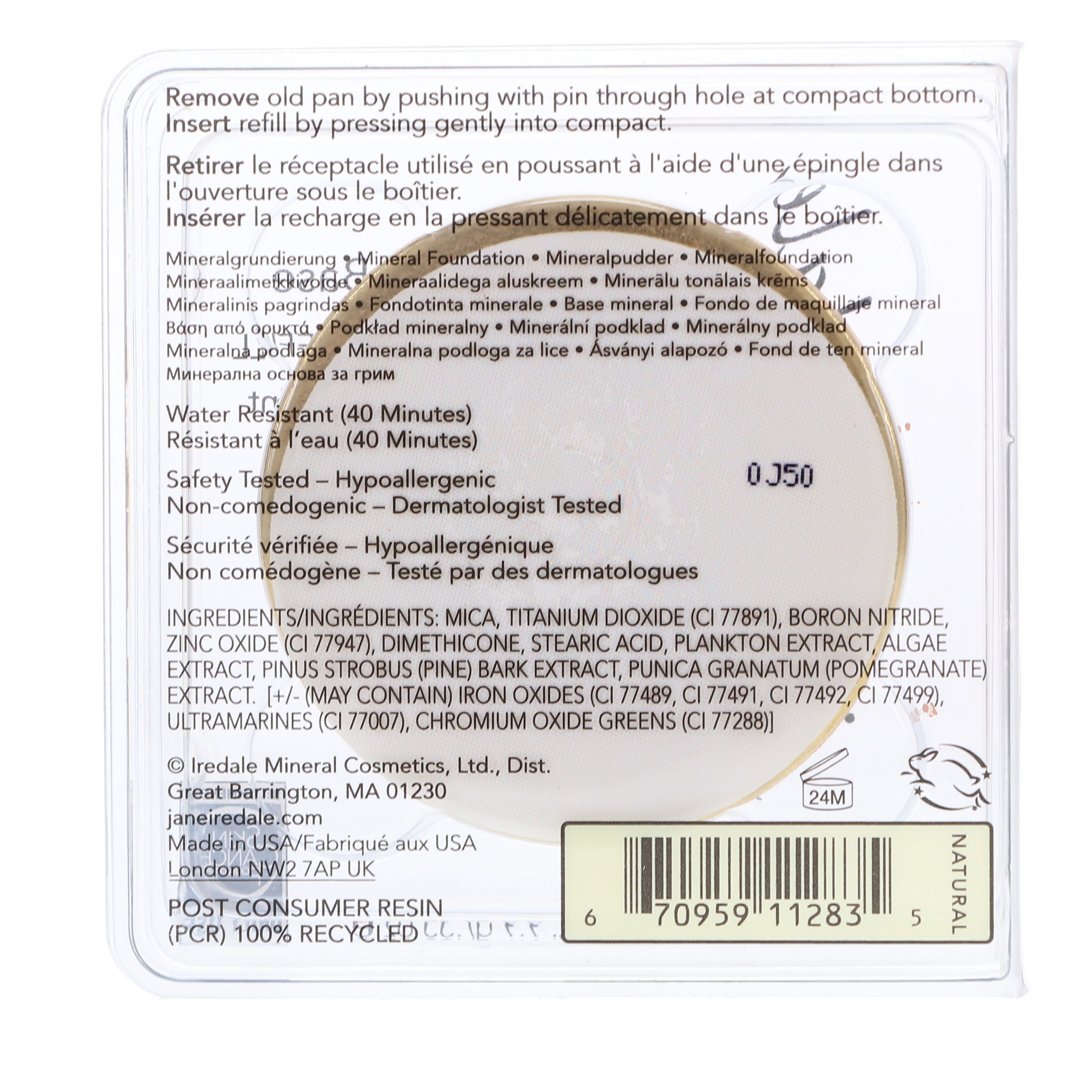 jane iredale PurePressed Base Refill Natural 0.35 oz