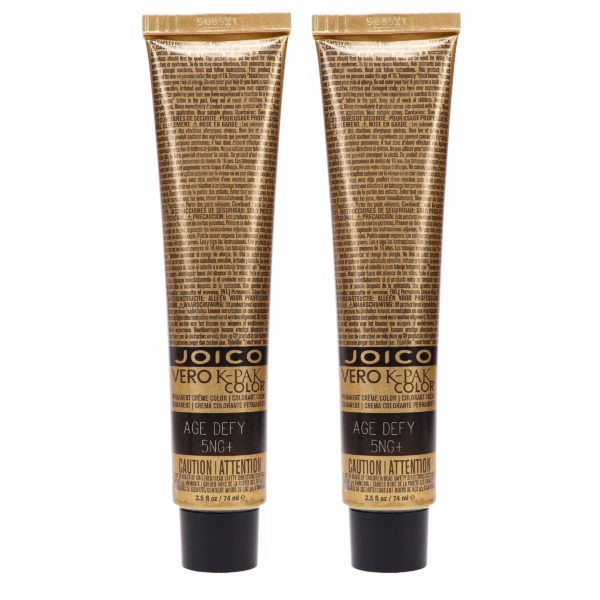 Joico Vero K-Pak Color Age Defy 5NG+ Medium Natural Brown 2.5 oz 2 Pack