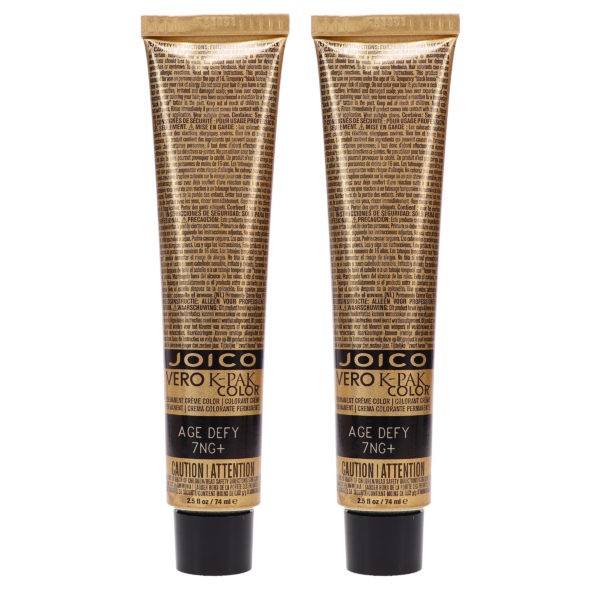 Joico Vero K-Pak Hair Color 7NG Plus Age Defy Dark Natural Blonde 2.5 oz 2 pack