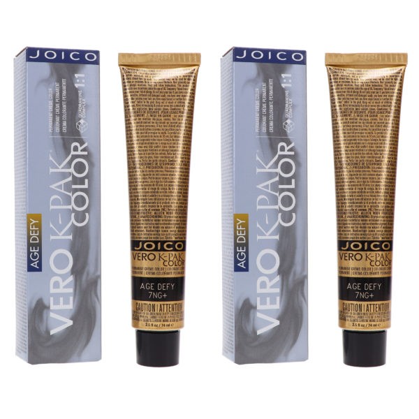 Joico Vero K-Pak Hair Color 7NG Plus Age Defy Dark Natural Blonde 2.5 oz 2 pack