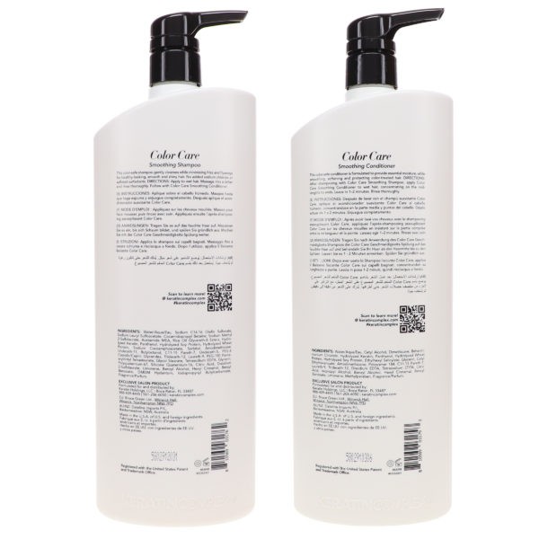 Keratin Complex Color Care Smoothing Shampoo 33.8 oz & Color Care Smoothing Conditioner 33.8 oz Combo Pack