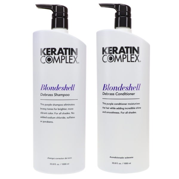 Keratin Complex Blondeshell Debrass Shampoo 33.8 oz & Blondeshell Debrass Conditioner 33.8 oz Combo Pack