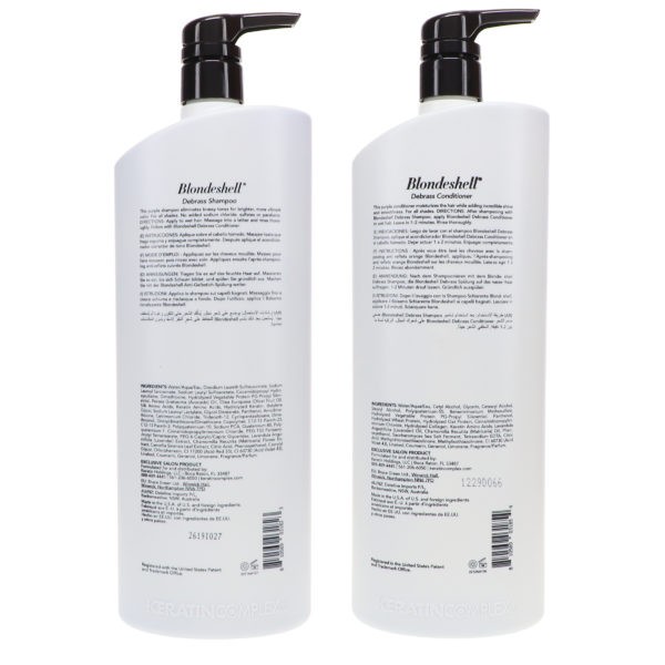 Keratin Complex Blondeshell Debrass Shampoo 33.8 oz & Blondeshell Debrass Conditioner 33.8 oz Combo Pack