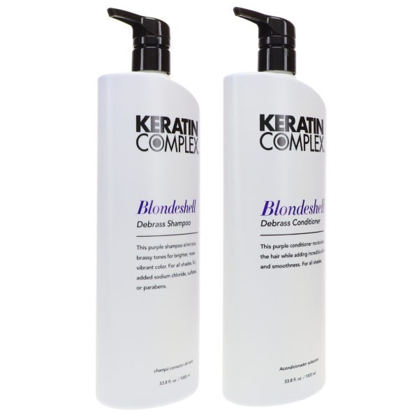 Keratin Complex Blondeshell Debrass Shampoo 33.8 oz & Blondeshell Debrass Conditioner 33.8 oz Combo Pack