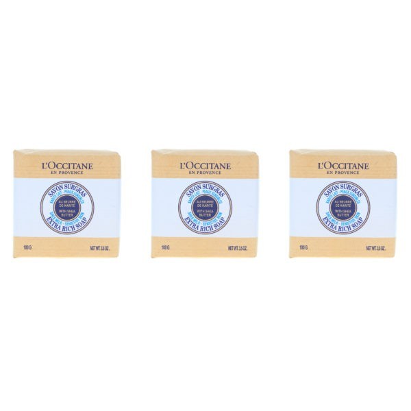 L'Occitane Shea Butter Extra Gentle Soap Milk 3.5 oz 3 Pack