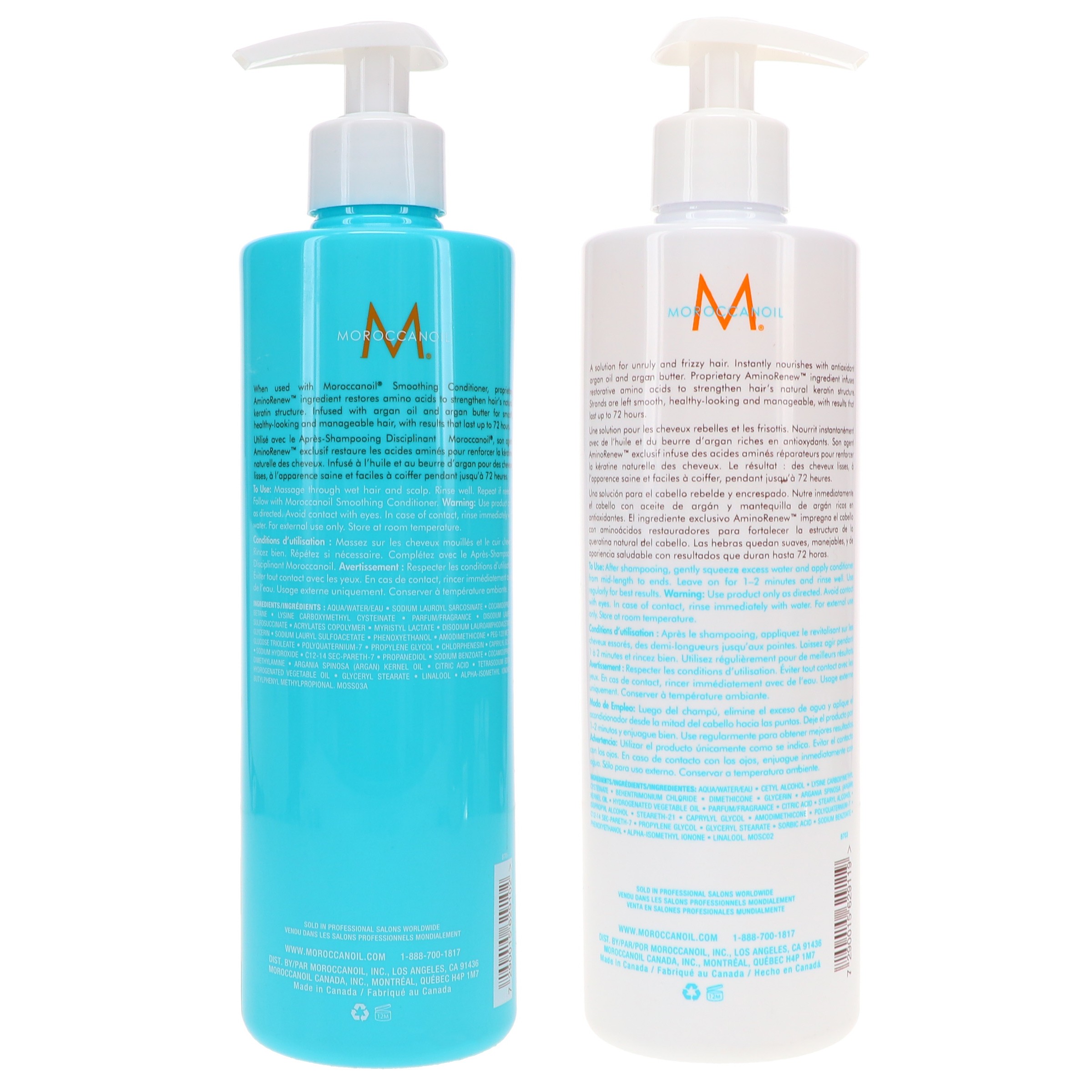 Moroccanoil Smoothing Shampoo 16.9 oz & Smoothing Conditioner 16.9 oz Combo Pack