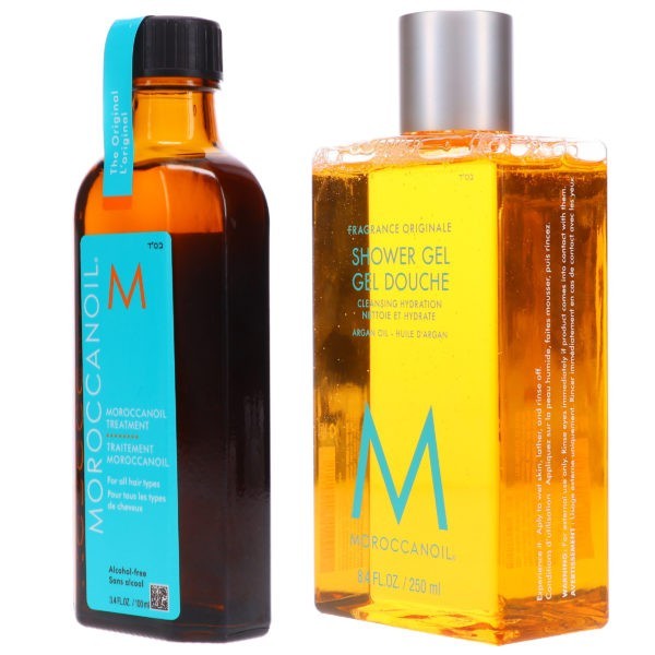 Moroccanoil Treatment Oil 3.4 oz & Shower Gel 8.5 oz Combo Pack