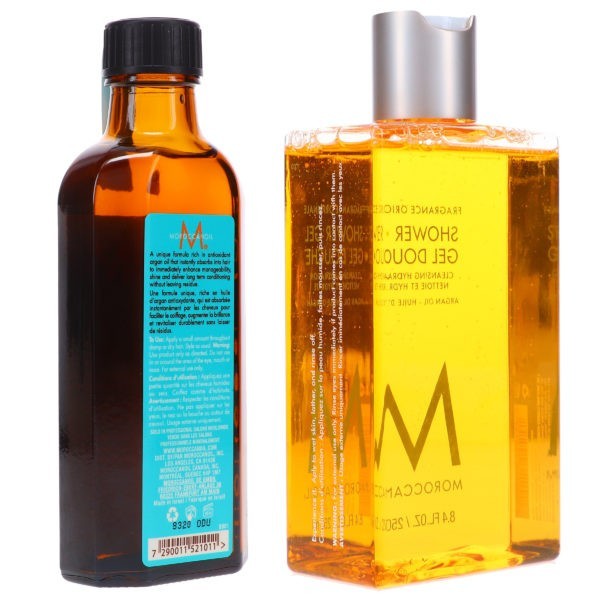 Moroccanoil Treatment Oil 3.4 oz & Shower Gel 8.5 oz Combo Pack