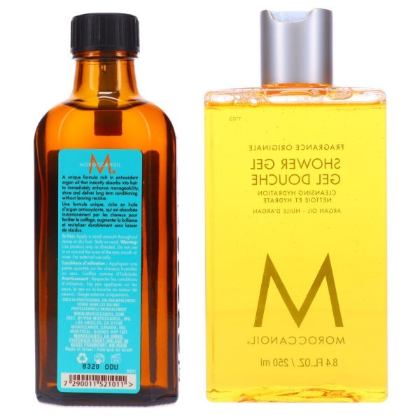 Moroccanoil Treatment Oil 3.4 oz & Shower Gel 8.5 oz Combo Pack