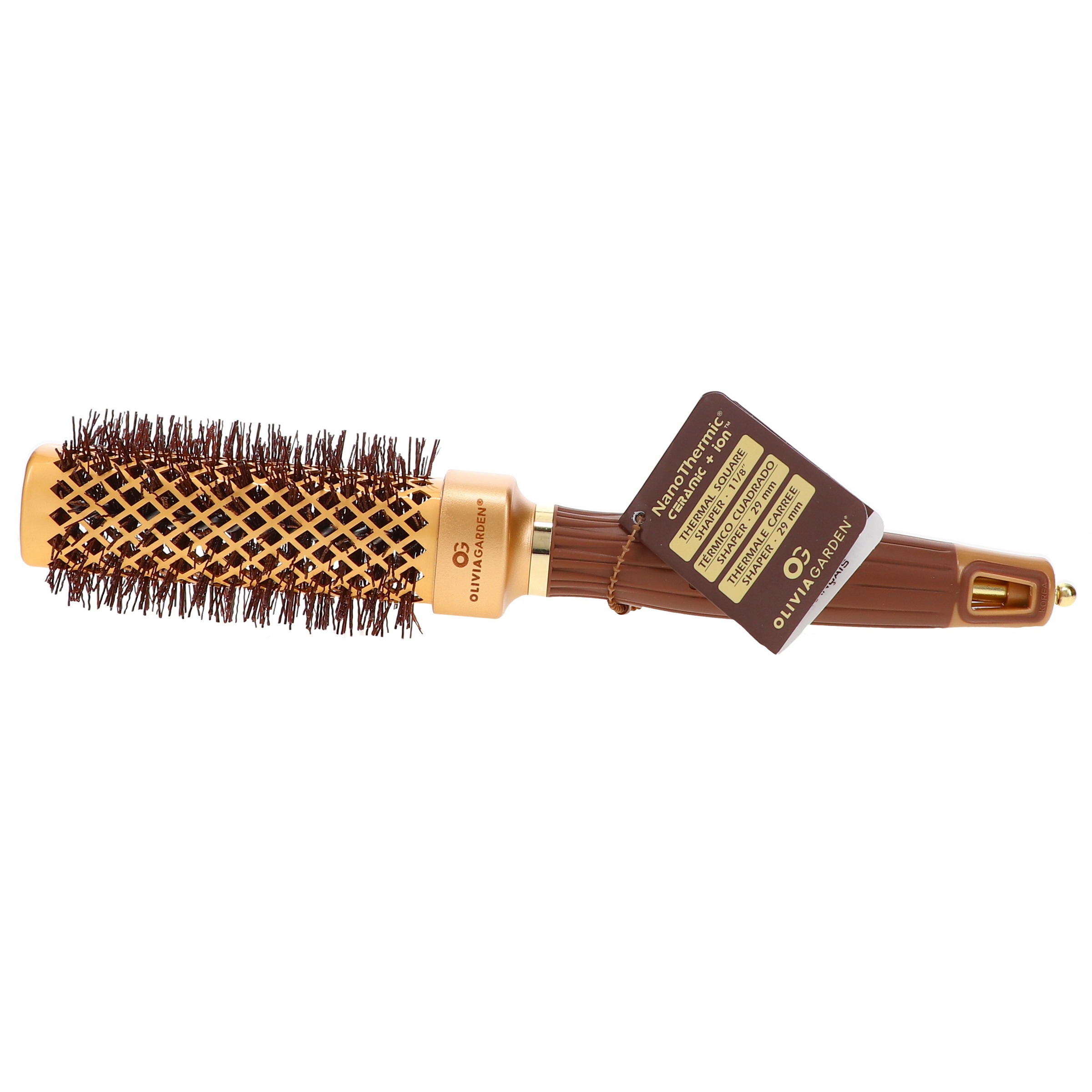Olivia Garden NanoThermic Ceramic+Ion Square Shaper Brush 1 1/8