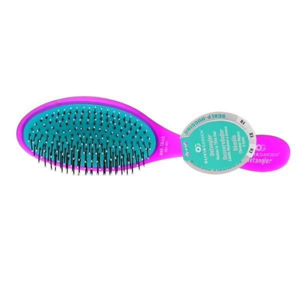 Olivia Garden OG Detangler Brush Medium-Thick Hair Purple