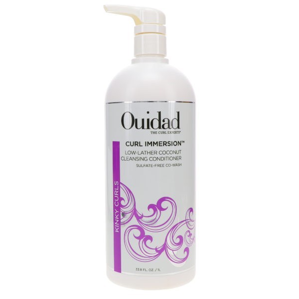 Ouidad Curl Quencher Moisturizing Shampoo 33.8oz & Curl Immersion Low-Lather Coconut Cleansing Conditioner 33.8oz Combo