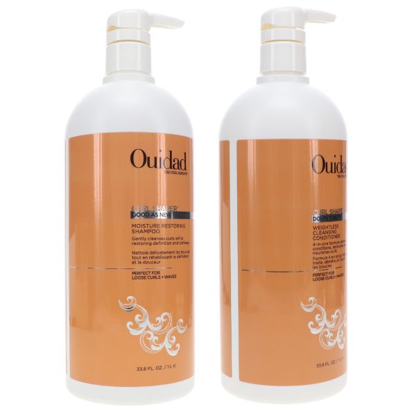 Ouidad Curl Shaper Good As New Moisture Restoring Shampoo 33.8 oz & Curl Shaper Double Duty Weightless Cleansing Conditioner 33.8 oz Combo Pack