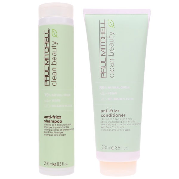 Paul Mitchell Clean Beauty Anti-Frizz Shampoo 8.5 oz & Clean Beauty Anti-Frizz Conditioner 8.5 oz Combo Pack