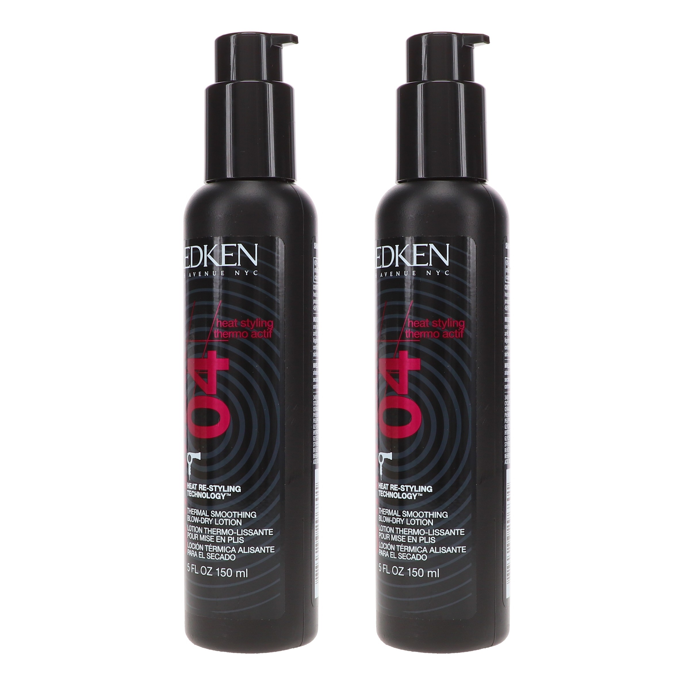 Redken Satinwear 04 Thermal Smoothing Blow-Dry Lotion 5 oz 2 Pack