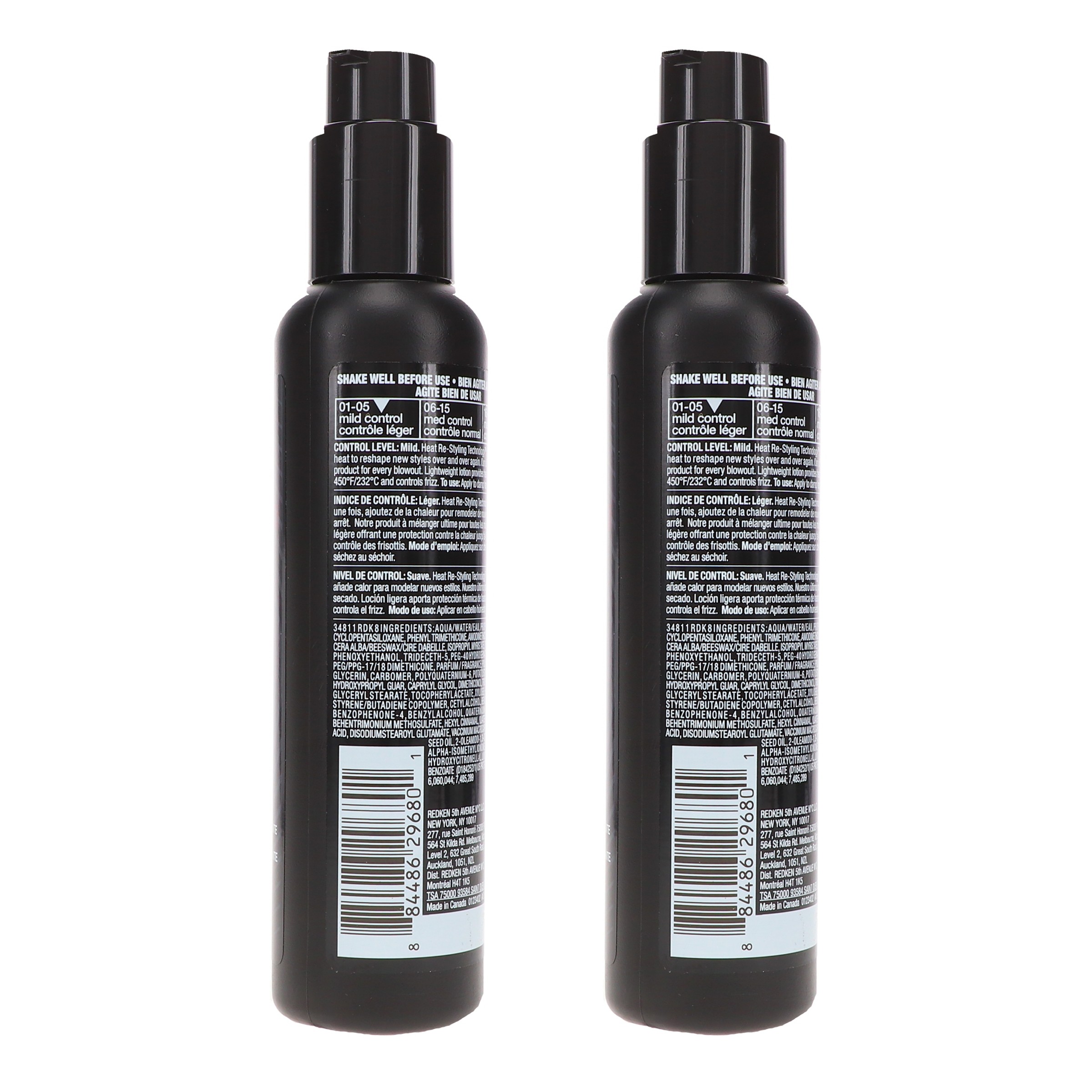 Redken Satinwear 04 Thermal Smoothing Blow-Dry Lotion 5 oz 2 Pack