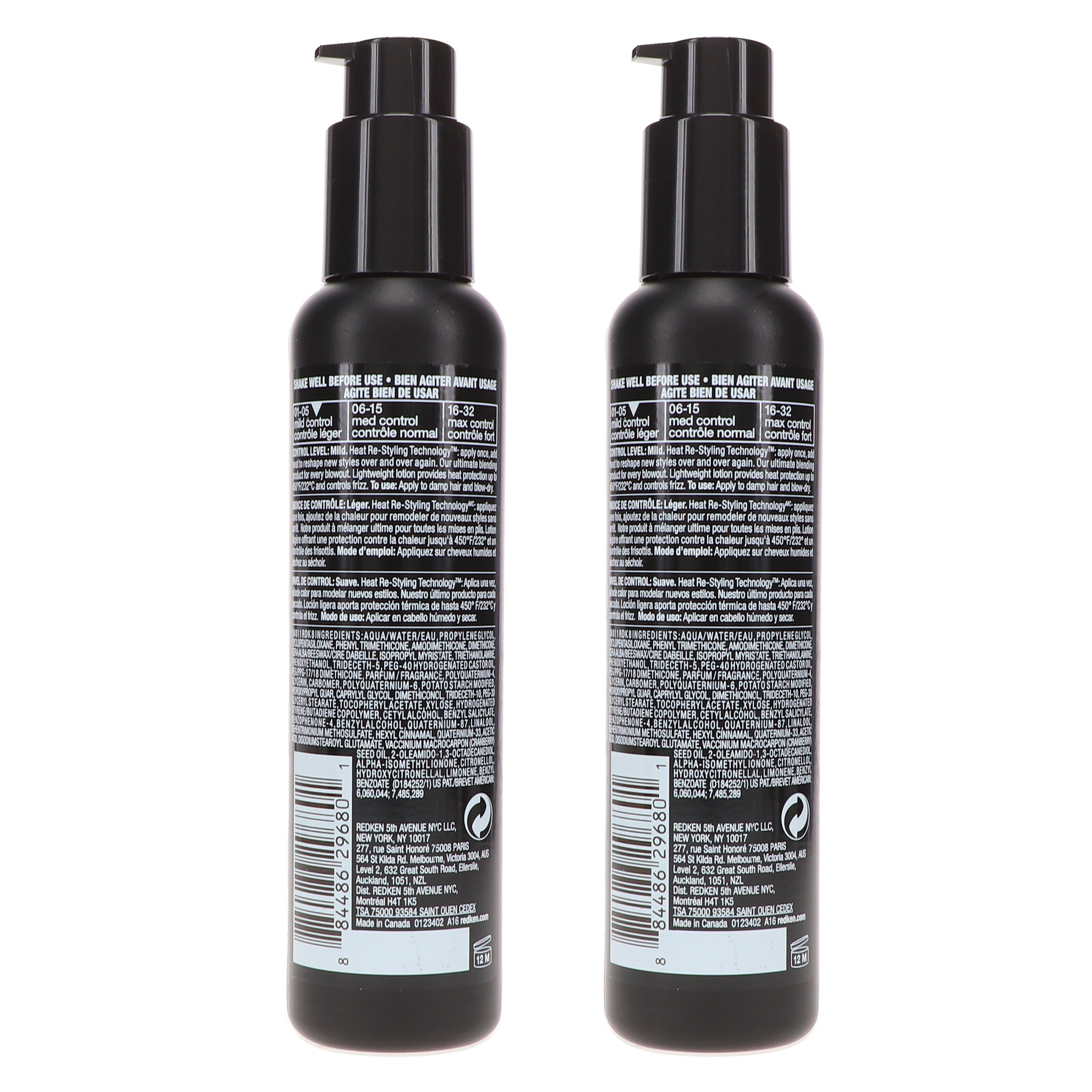 Redken Satinwear 04 Thermal Smoothing Blow-Dry Lotion 5 oz 2 Pack