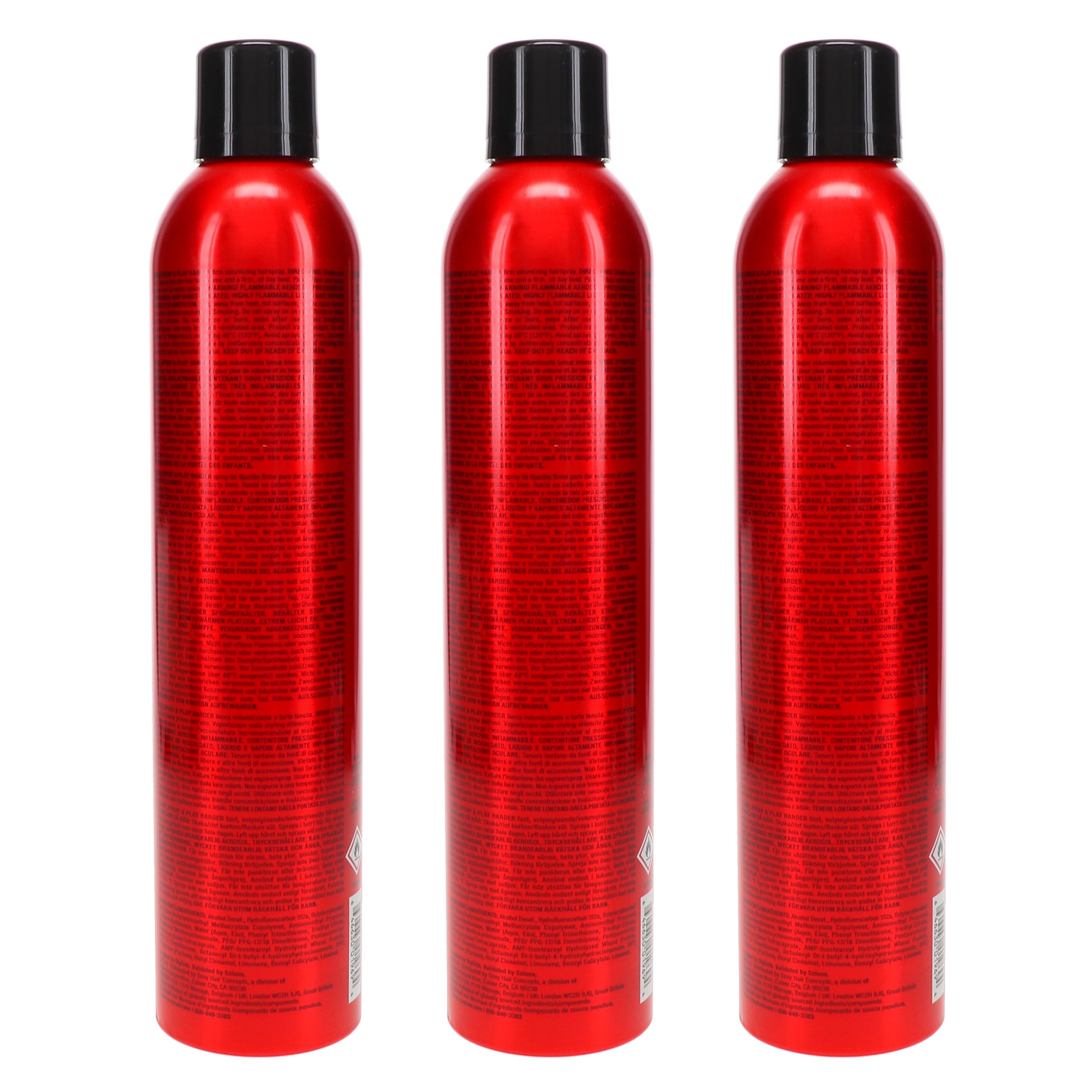 Sexy Hair Big Sexy Hair Spray and Play Harder Firm Volumizing Hairspray 10 oz 3 Pack