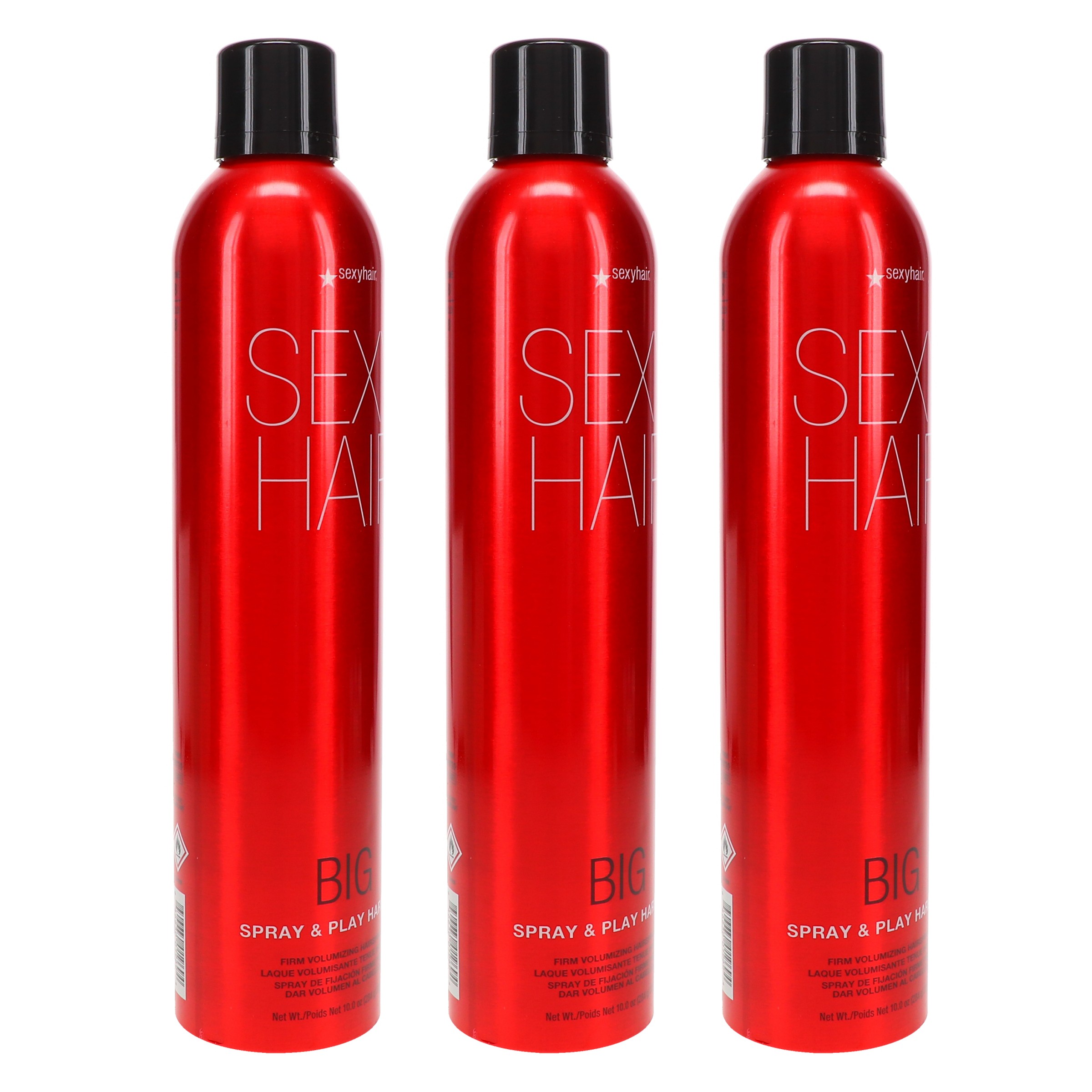 Sexy Hair Big Sexy Hair Spray and Play Harder Firm Volumizing Hairspray 10 oz 3 Pack