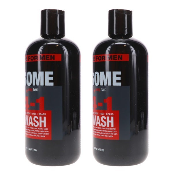 Sexy Hair Style Sexy Hair 4some 4-in-1 Hair, Body, Face & Beard Wash 16 oz 2 Pack