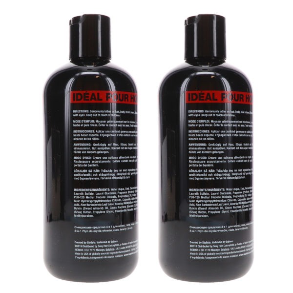 Sexy Hair Style Sexy Hair 4some 4-in-1 Hair, Body, Face & Beard Wash 16 oz 2 Pack