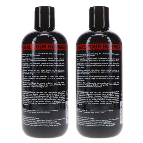 Sexy Hair Style Sexy Hair 4some 4-in-1 Hair, Body, Face & Beard Wash 16 oz 2 Pack