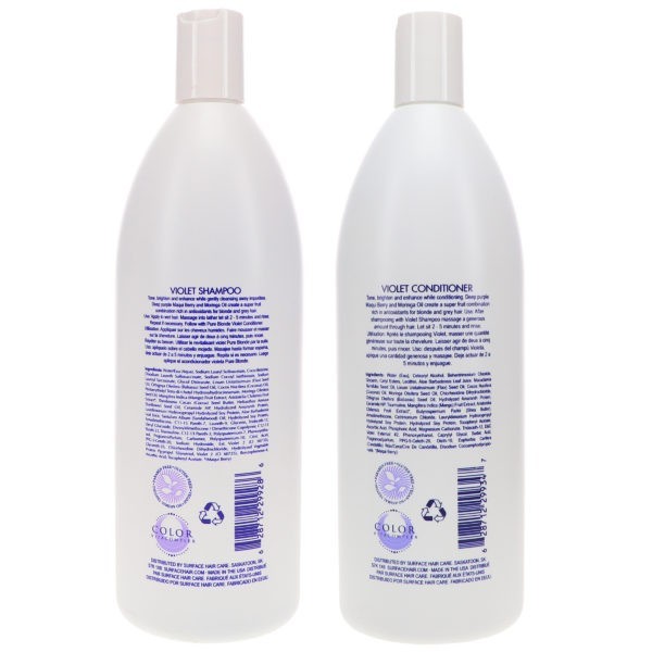 Surface Pure Blonde Violet Shampoo 33.8 oz & Pure Blonde Violet Conditioner 33.8 oz Combo Pack