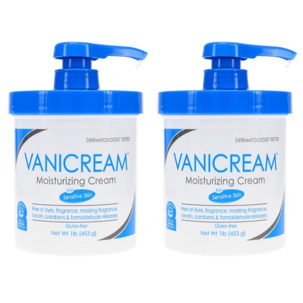 Vanicream Moisturizing Skin Cream with Pump Dispenser 16 oz 2 Pack