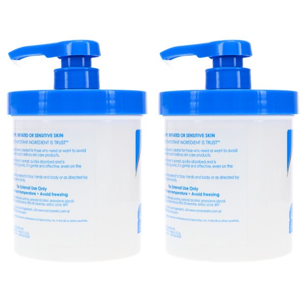 Vanicream Moisturizing Skin Cream with Pump Dispenser 16 oz 2 Pack