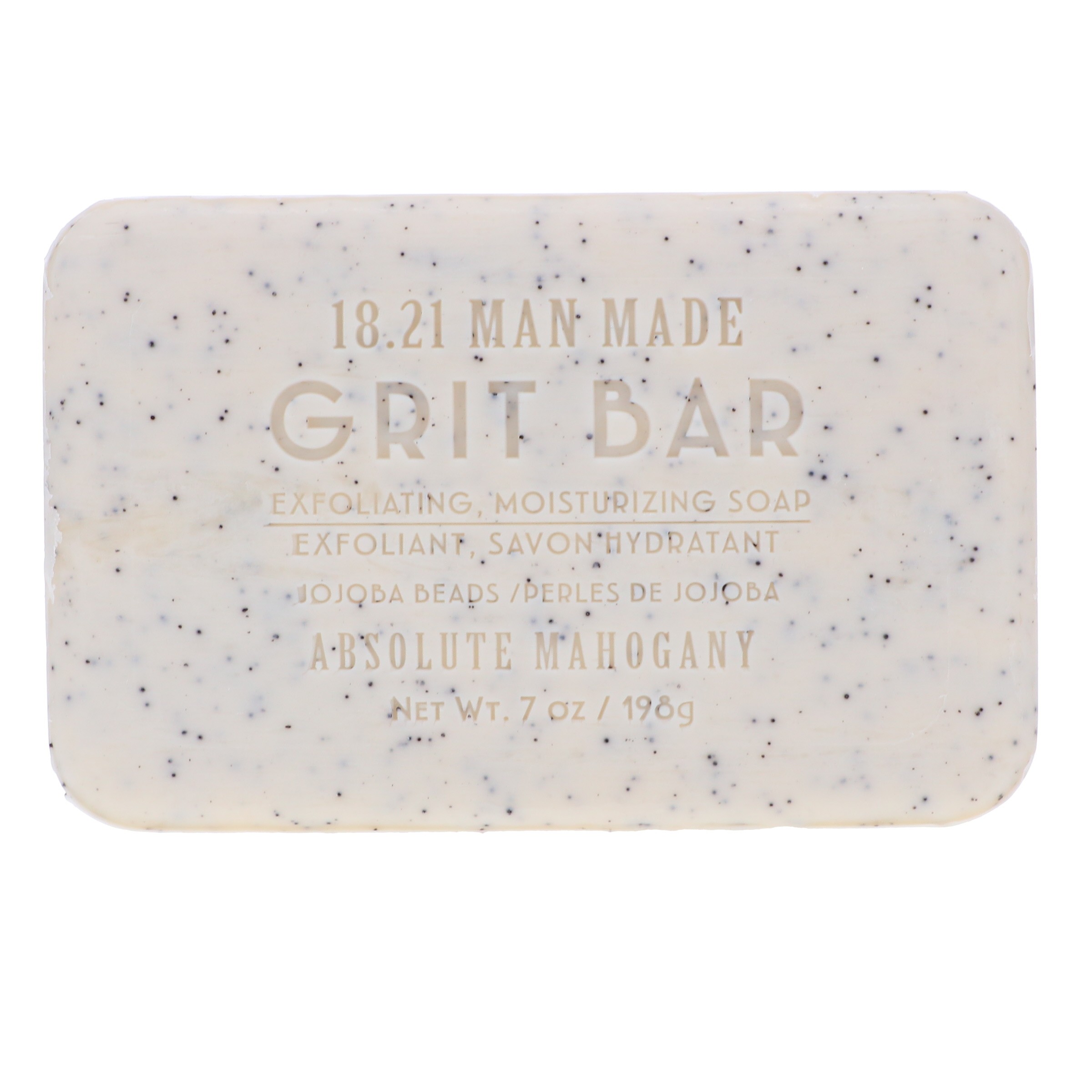 18.21 Man Made Grit Bar Soap Absolute Mahogany 7 oz