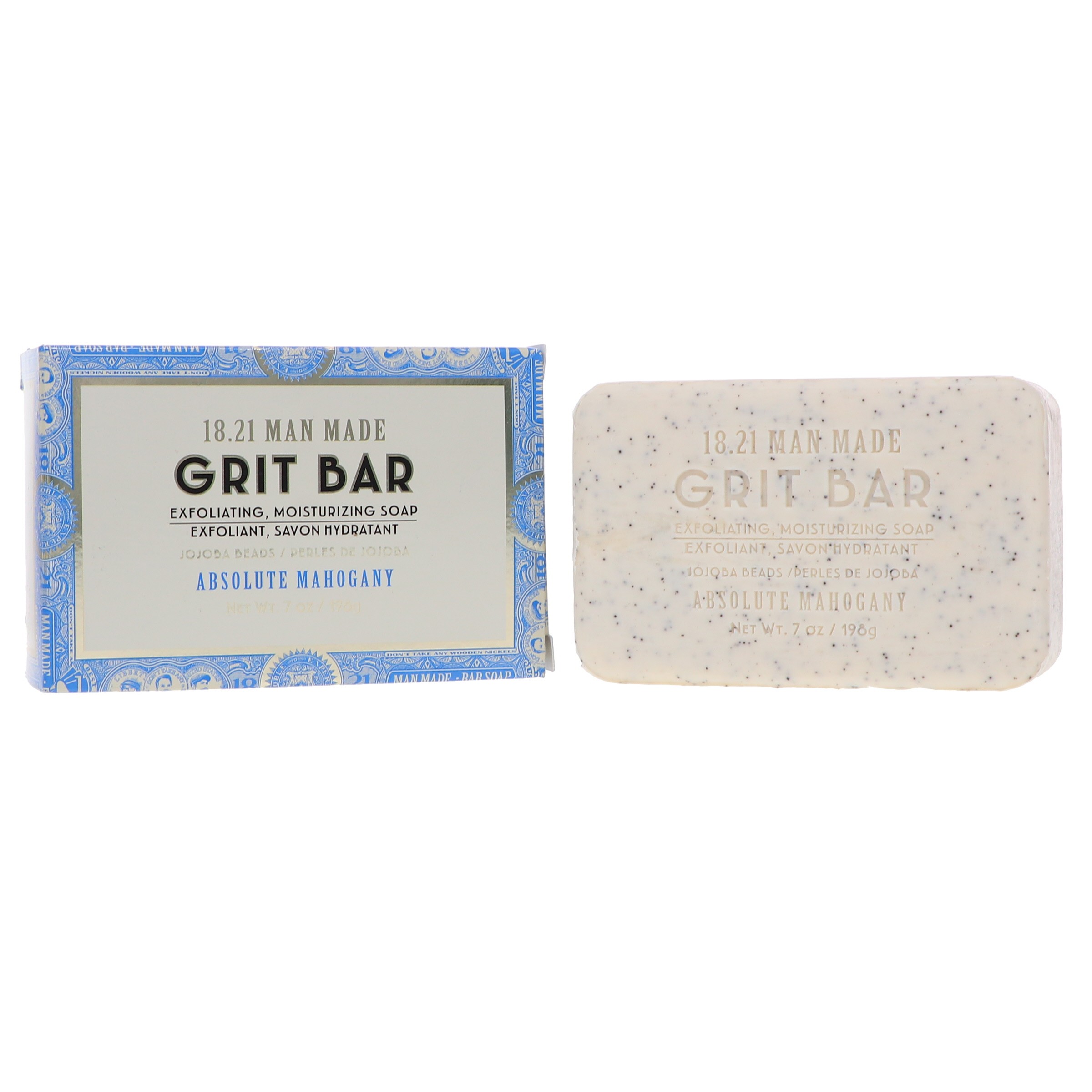 18.21 Man Made Grit Bar Soap Absolute Mahogany 7 oz