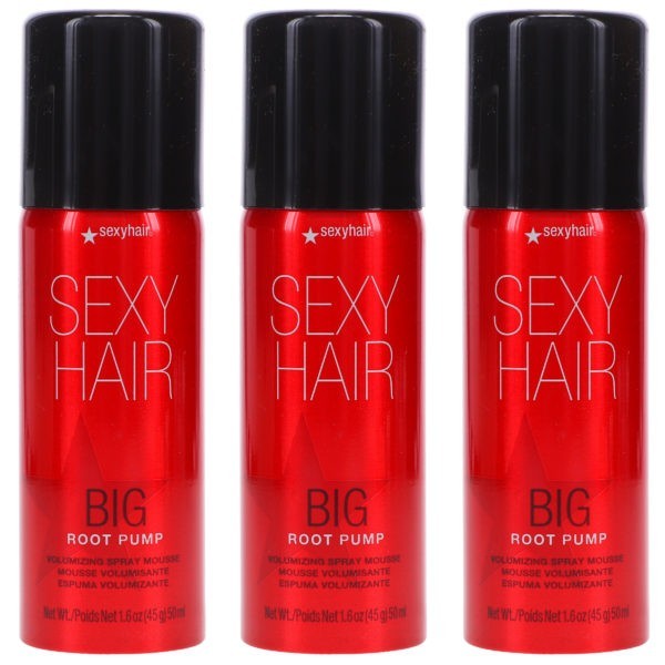 Sexy Hair Big Sexy Hair Root Pump Volumizing Spray Mousse 1.6 oz 3 Pack