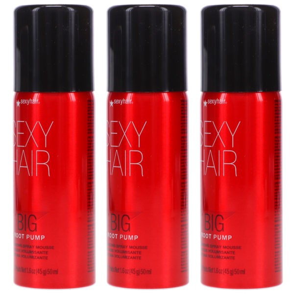 Sexy Hair Big Sexy Hair Root Pump Volumizing Spray Mousse 1.6 oz 3 Pack
