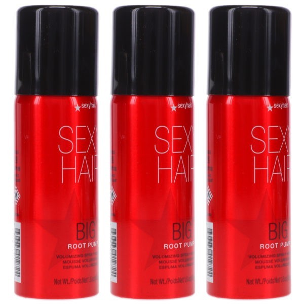 Sexy Hair Big Sexy Hair Root Pump Volumizing Spray Mousse 1.6 oz 3 Pack