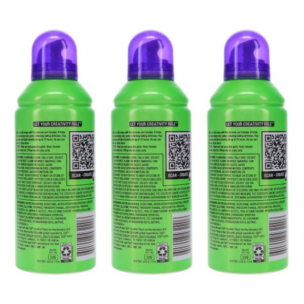 TIGI Bed Head Foxy Curls Extreme Curl Mousse 8.4 oz 3 Pack