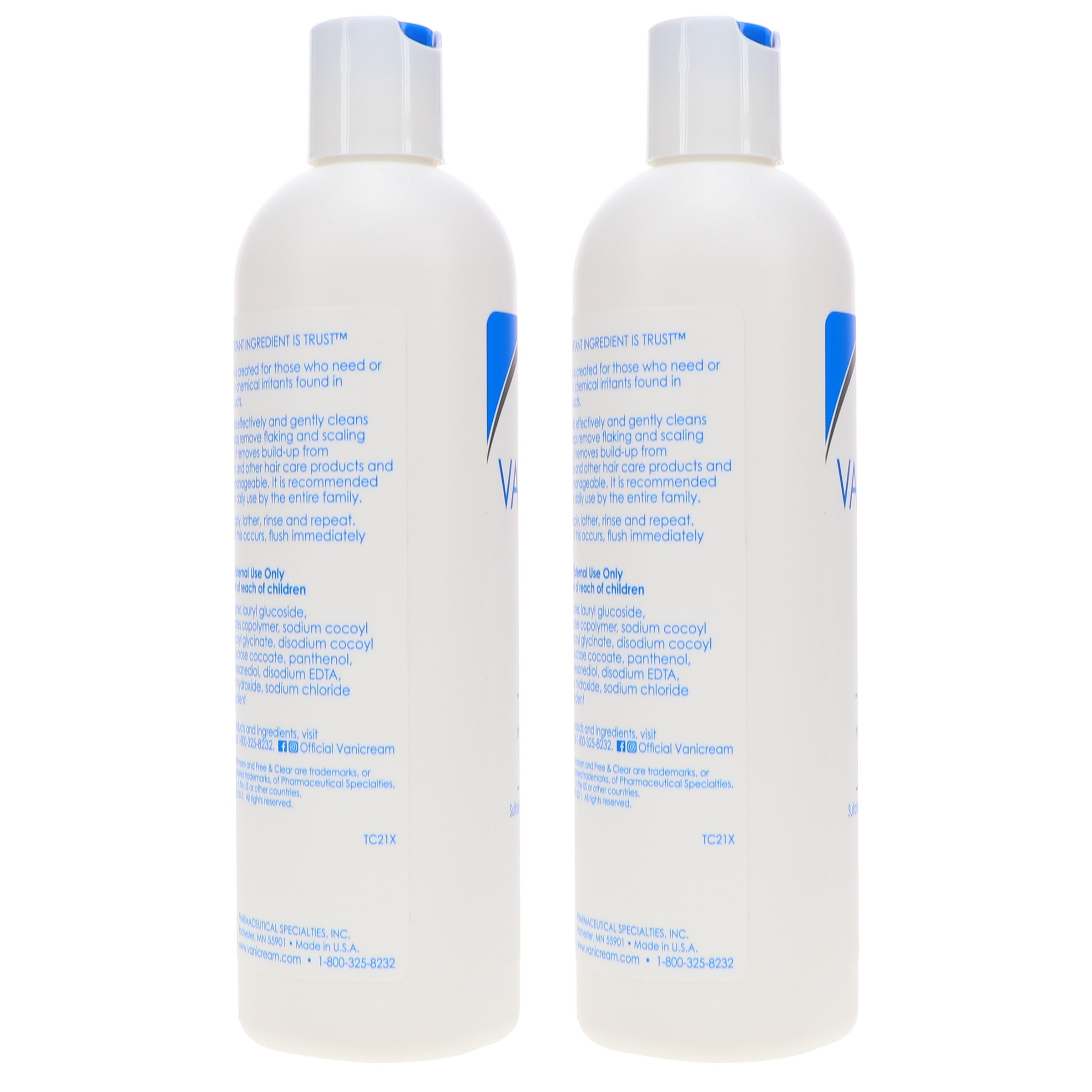 Vanicream Free & Clear Shampoo 12 oz 2 Pack