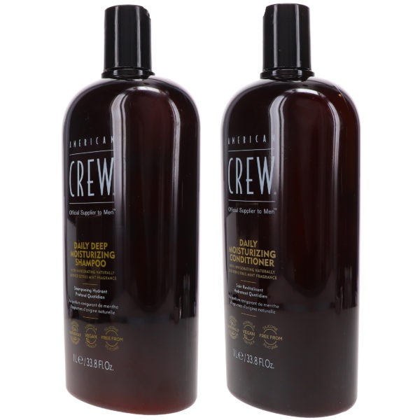 American Crew Daily Deep Moisturizing Shampoo 33.8 oz & Daily Conditioner 33.8 oz Combo Pack