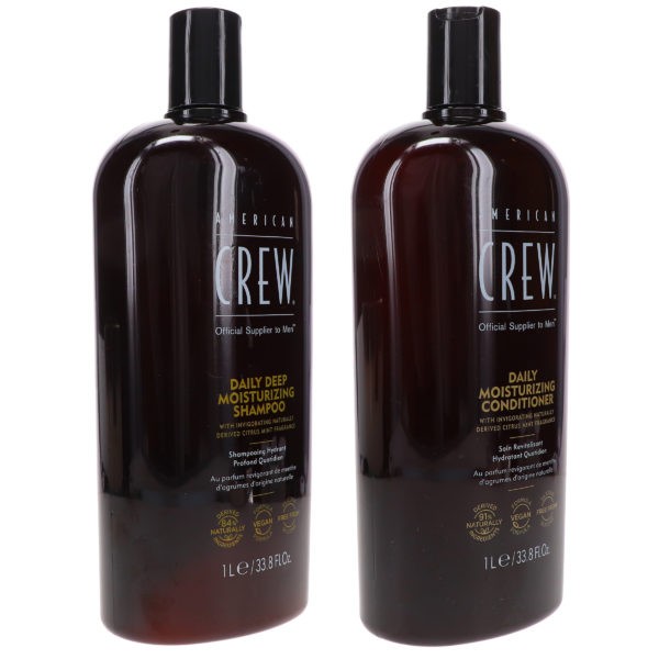 American Crew Daily Deep Moisturizing Shampoo 33.8 oz & Daily Conditioner 33.8 oz Combo Pack