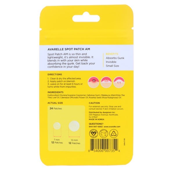 Avarelle Acne Spot Patch AM 24 Round Patches