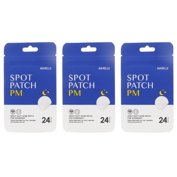 Avarelle Acne Spot Patch PM 24 Round Patches 3 Pack