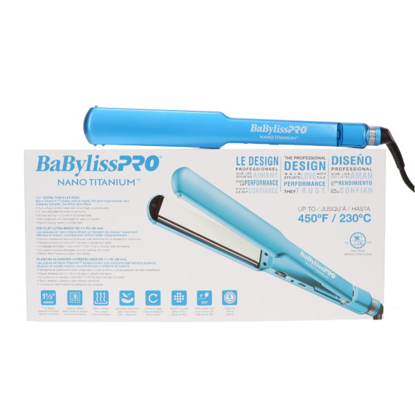 BaBylissPRO Nano Titanium Ultra-Thin Straightening Iron 1 1/2 Inch