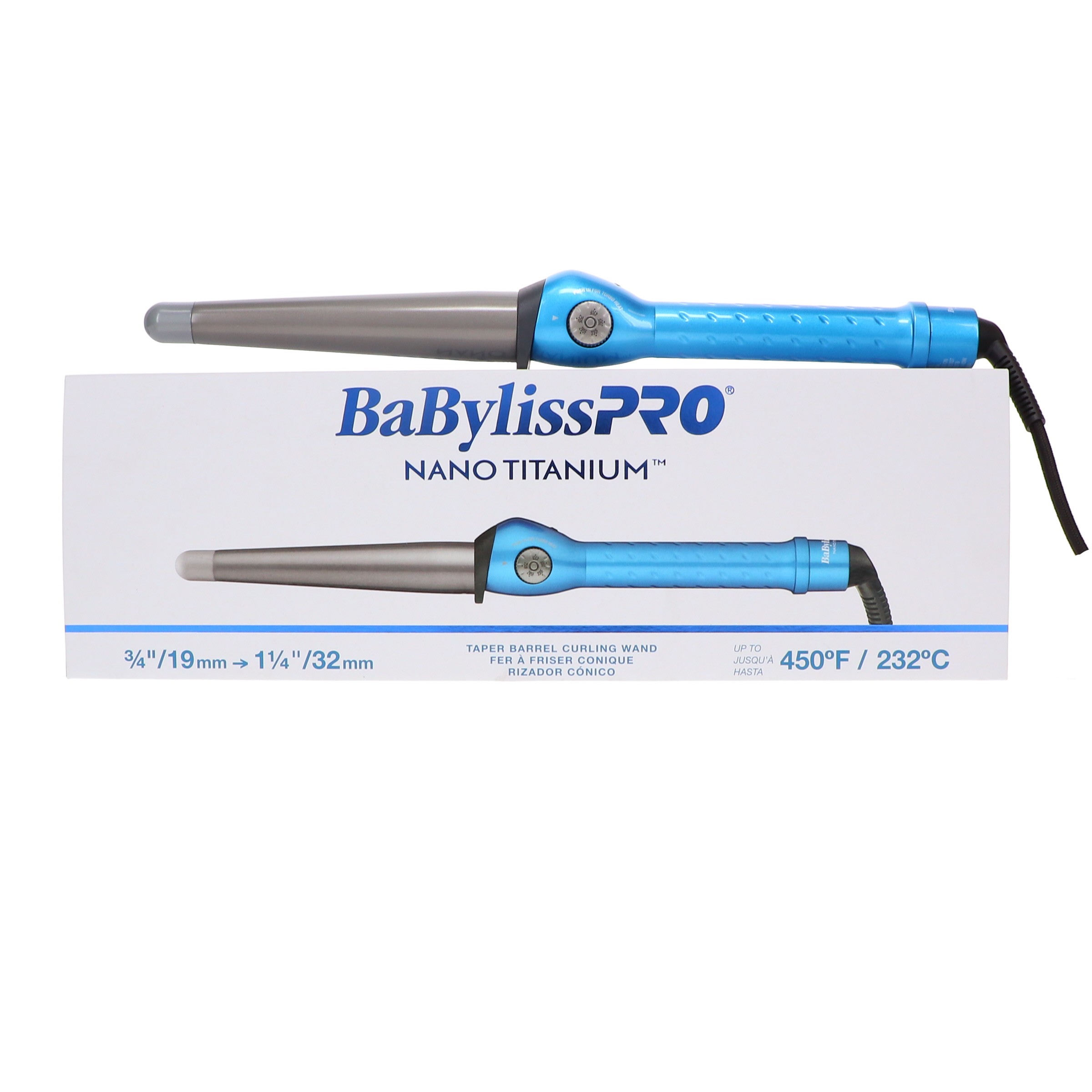 BaBylissPRO Nano Titanium Conicurl Iron 1 1 4 to 3 4 Inch