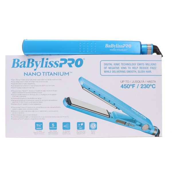 BaBylissPRO Nano Titanium Ultra-Thin Straightening Iron 1 1/4 Inch